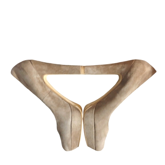 Jessica Simpson Suede Taupe Platform Heels Pumps - Picture 2 of 11